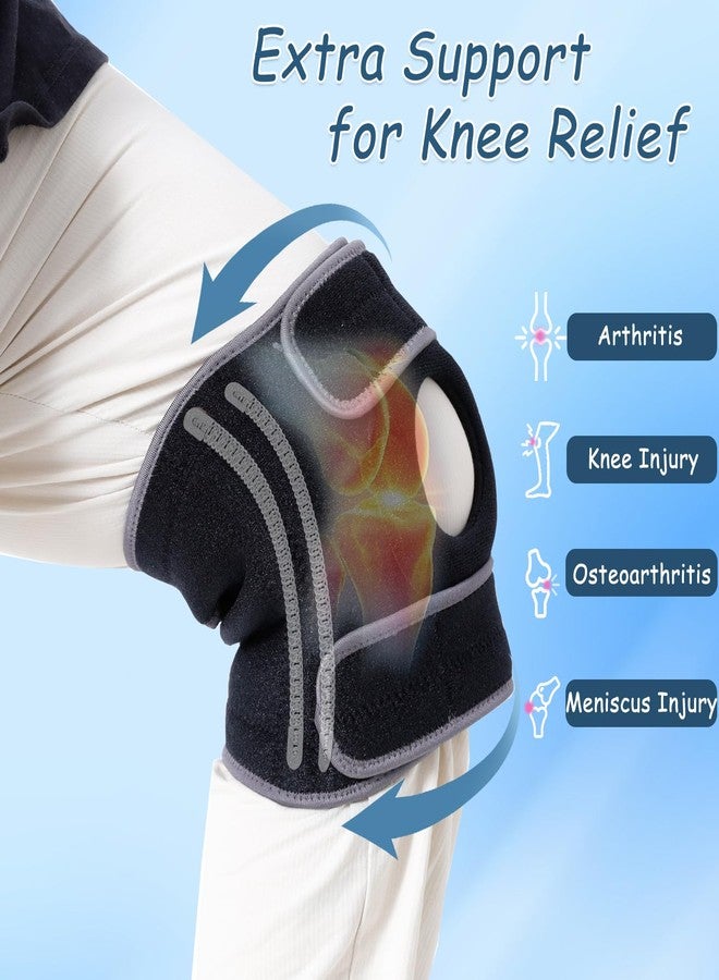 King Mills Extra Large Knee Brace Support to Knee Pain, Arthritis or Meniscus Tear. Adjustable Plus Size Knee Brace for Women and Men, Adult 4XL, Grey Black. - Image 5