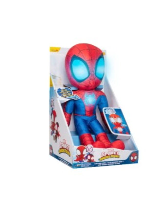 Marvel Spider-Man Classics Spidey N Friends Spidey Features Interactive Plush Glow Webs with Lights & Sounds Battery Operated | Marvel | Spiderman | Soft Toy | Collectible Toys | Encourages Imaginative Play | Gift for Kids & Toddlers - Image 1