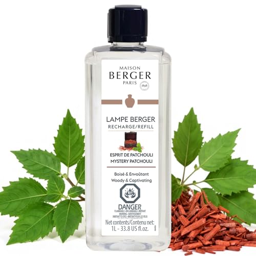 MAISON BERGER - Mystery Patchouli - AIr Freshener - Lampe Berger Fragrance Refill for Home Fragrance Oil Diffuser - 33.8 Fluid Ounces - 1 Liter - Image 1
