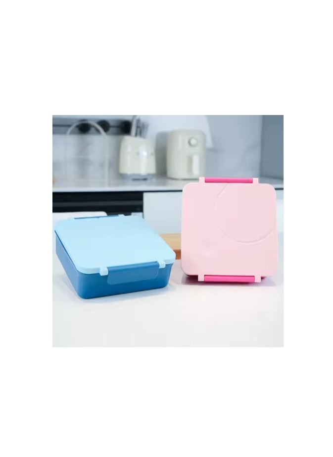 Generic Bento Lunch Box Jumbo1600ml with 290ml Food Jar, Spoon & Fork Set -Blue  - Image 3