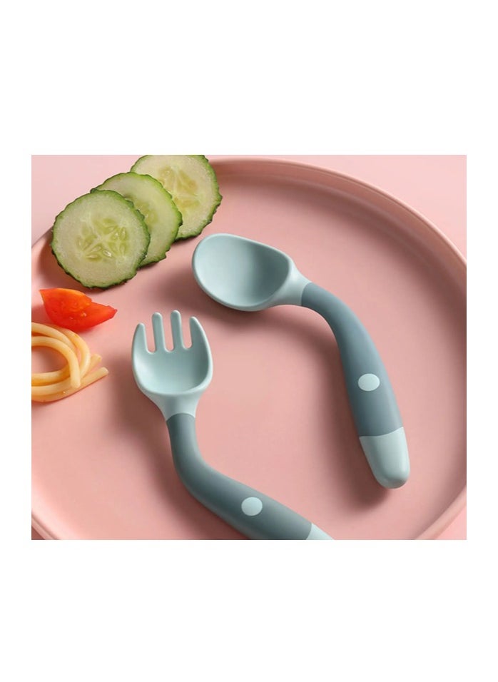 Generic Bento Lunch Box Jumbo1600ml with 290ml Food Jar, Spoon & Fork Set -Blue  - Image 5
