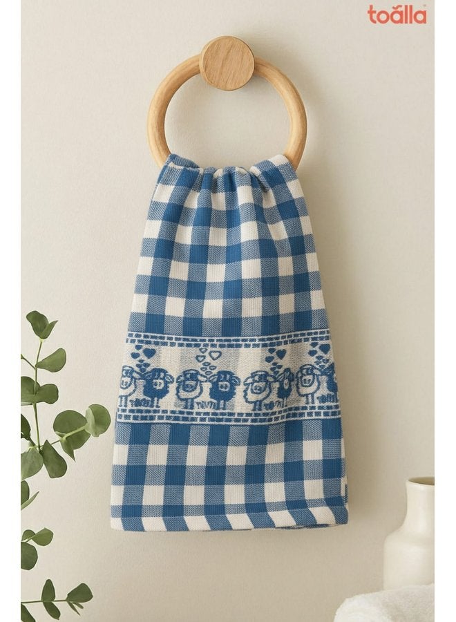 توالا منشفة مطبخ قطنية زرقاء ٥٠*٧٠ - Image 4