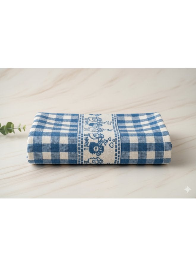 توالا منشفة مطبخ قطنية زرقاء ٥٠*٧٠ - Image 1