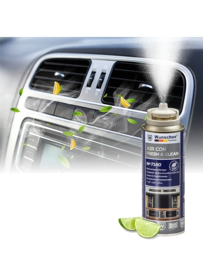 ونشر منظف مكيف هواء ألماني، هواء نقي ومنعش لمنزلك وسيارتك، يزيل الروائح الكريهة الناتجة عن البكتيريا والعفن في أنظمة تكييف هواء السيارة - 200 مل - Image 1
