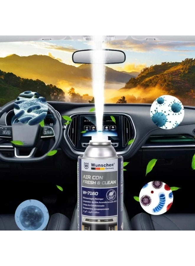 ونشر منظف مكيف هواء ألماني، هواء نقي ومنعش لمنزلك وسيارتك، يزيل الروائح الكريهة الناتجة عن البكتيريا والعفن في أنظمة تكييف هواء السيارة - 200 مل - Image 3