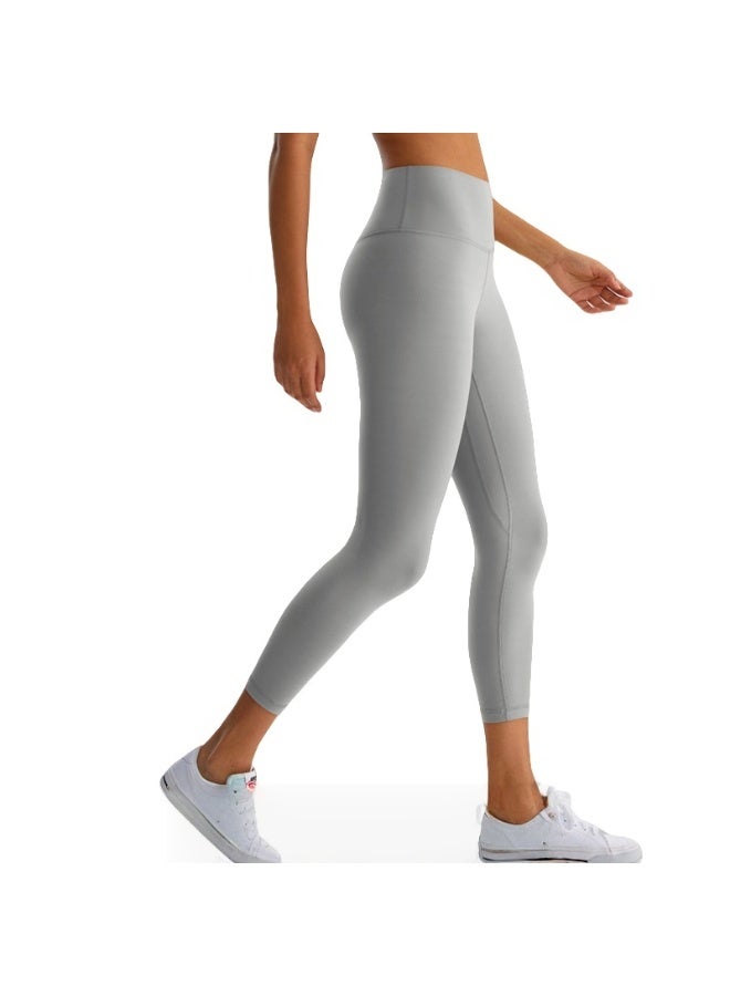 NIBEMINENT Essential/Pure&Plain 7/8 Leggings, High Waisted Compression Soft Pants Workout Athletic Yoga Pants 24" - Image 1