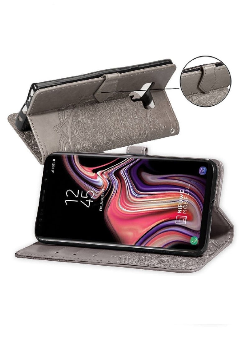 Loquat Suitable For iPhone Clamshell Mandala Embossed Leather Case - Image 2