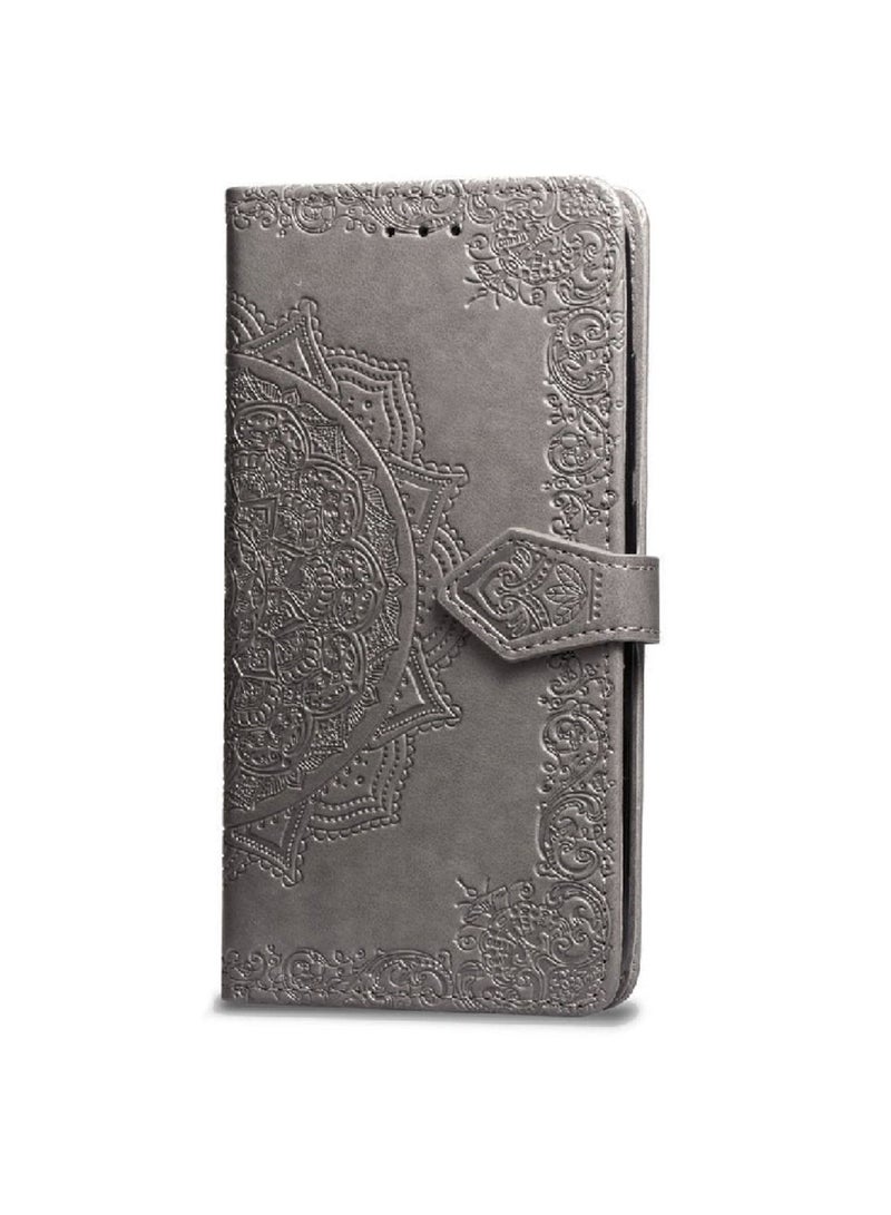 Loquat Suitable For iPhone Clamshell Mandala Embossed Leather Case - Image 1
