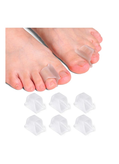 6 Pcs Toe Corrector Straightener for Overlapping Toes Spacers Separators Women and Men