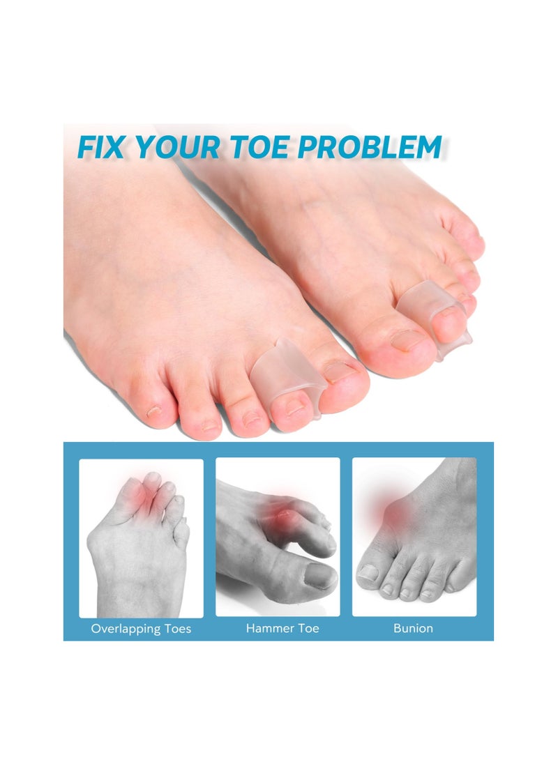 SYOSI - 6 Pcs Toe Corrector Straightener for Overlapping Toes Spacers Separators Women and Men - Image 1