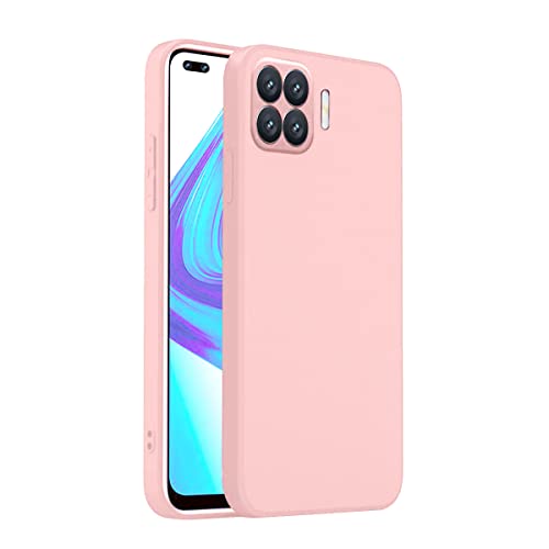 LIRAMARK Silicone Soft Back Cover Case for Oppo F17 Pro / A93 / Reno 4F (Pink) - Image 1