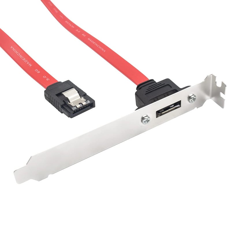 CLUSPEX SATA Serial ATA to ESATA Bracket Adapter Cable 6.0 Gbps External PCI Slot Cable with Pannel Adapter Connector for Computer (Single Port) - Image 4