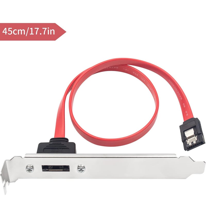 CLUSPEX SATA Serial ATA to ESATA Bracket Adapter Cable 6.0 Gbps External PCI Slot Cable with Pannel Adapter Connector for Computer (Single Port) - Image 5