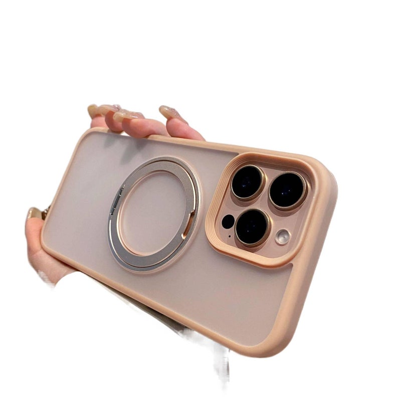 غطاء MagSafe بPC لـ iPhone 16 / 16 Plus / 16 Pro / 16 Pro Max باللون أزرق مغناطيسي بوظيفة حامل مع مغناطيس قوي وحماية من السقوط مع مقاوم للصدمات مع حامل قائم مع تغطية كاملة - Image 2