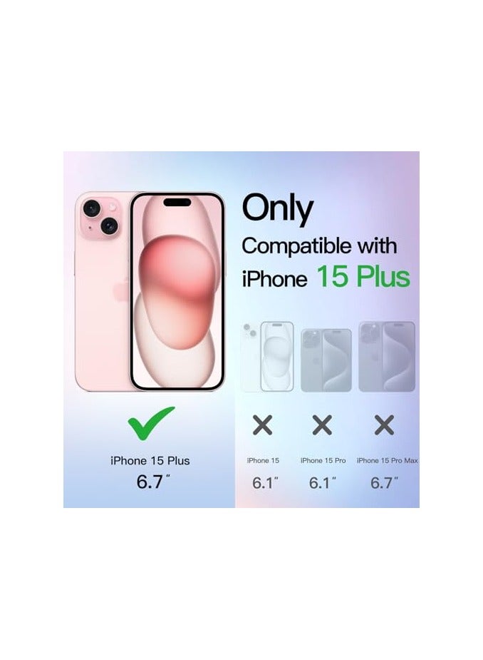 جي تيك حافظة JETech اللامعة لهاتف iPhone 15 Plus مقاس 6.7 بوصة، غطاء ممتص للصدمات للهاتف بلينغ سباركل، لطيف لامع للنساء والفتيات (شفاف) - Image 2