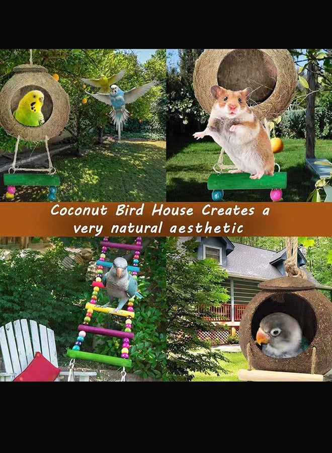 Generic 7-Piece Bird Swing Chewing Toy Set  for Cage, Budgie Cage Toys, Bird Cage Accessories, Hammock Swing Hanging Accessories for Cockatiels, Conures, Lovebirds, Hummingbird, Finches - Image 3