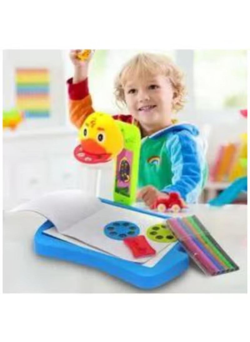 null - Projector Learning from Little Treasures Draw and Trace with duck shaped projector, 3 slide lantern plates... - Image 1