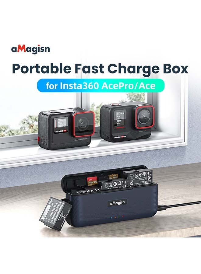 aMagisn aMagisn Premium Fast-Charging Case and Charger Accessories for Insta360 Ace Pro - Essential Charging Solutions for Insta360 Ace Pro Action Camera（ Batteries not included）  - Image 2