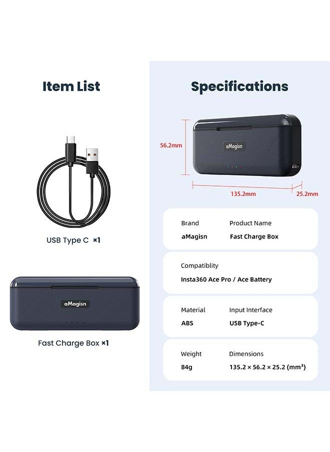 حافظة شحن سريعة ممتازة وملحقات شاحن من aMagisn لـ Insta360 Ace Pro - حلول الشحن الأساسية لكاميرا Insta360 Ace Pro Action ( البطاريات غير متضمنة) - pzsku/Z1F303BC42B74637099BEZ/45/_/1731383948/39d239d3-a5eb-4162-9fbe-05003ad14ab5
