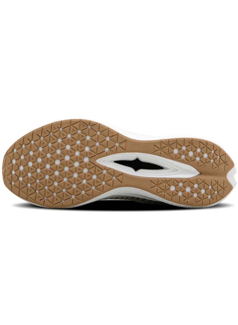 HUNDRED Hundred Sprintpace  Multipurpose Shoes | Running, Walking, Training, Gym & Jogging | Active Grip | HexaFoam Technology |Carbon Fibre Support Plate (Beige/Peach Puff - EUR 41)