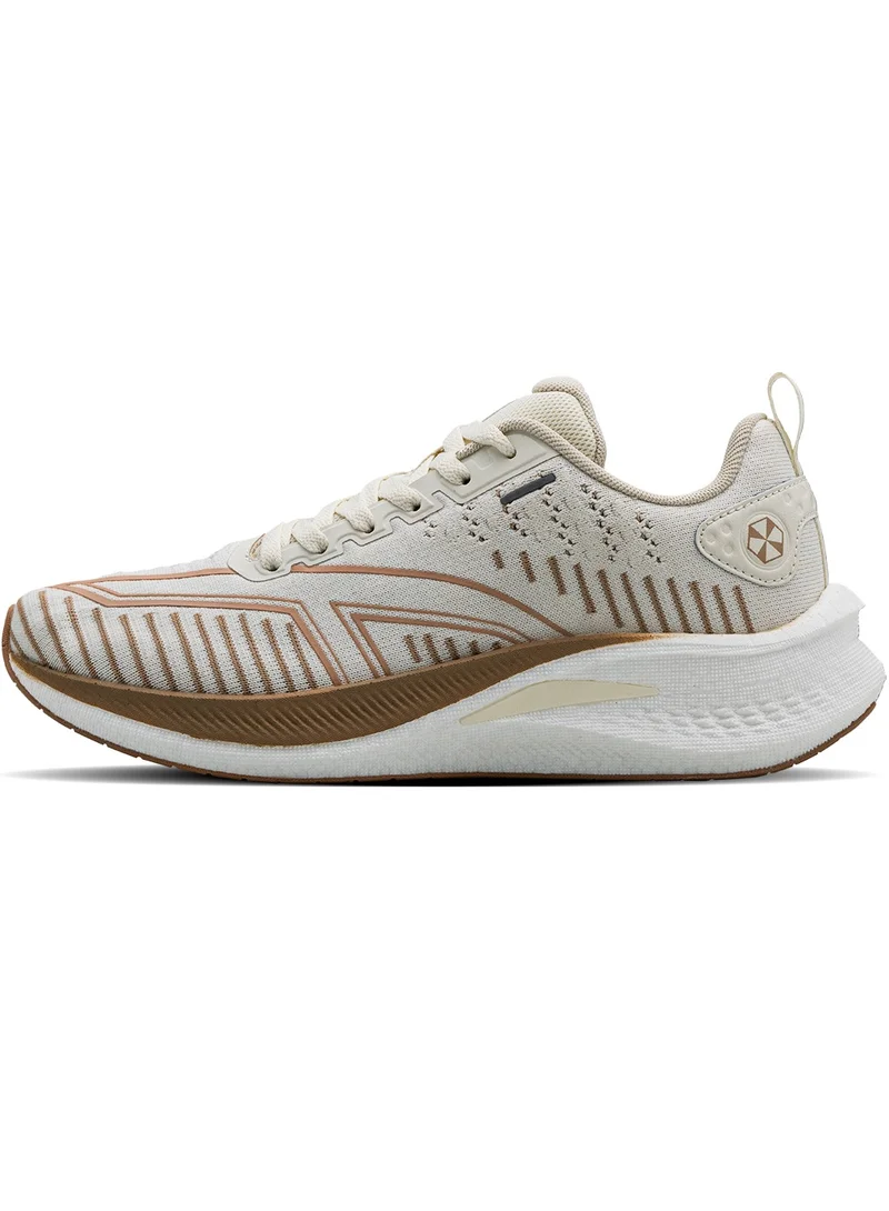 HUNDRED Hundred Sprintpace  Multipurpose Shoes | Running, Walking, Training, Gym & Jogging | Active Grip | HexaFoam Technology |Carbon Fibre Support Plate (Beige/Peach Puff - EUR 41)