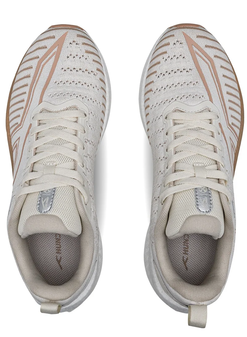 HUNDRED Hundred Sprintpace  Multipurpose Shoes | Running, Walking, Training, Gym & Jogging | Active Grip | HexaFoam Technology |Carbon Fibre Support Plate (Beige/Peach Puff - EUR 41)