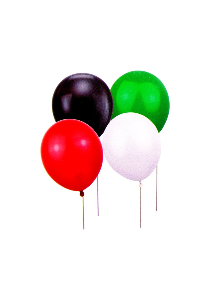 PARTY FUN UAE Flag Color 18'' Balloon 4PCS/Bag  - Image 1