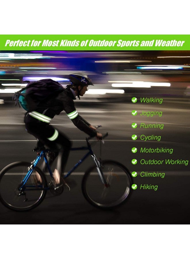 Gejoy 16 Pieces Reflective Bands Reflector Bands For Wrist Arm Ankle Leg High Visibility Reflective Gear Safety Reflector Tape Straps For Night Walking Cycling And Running (Green) - Image 5