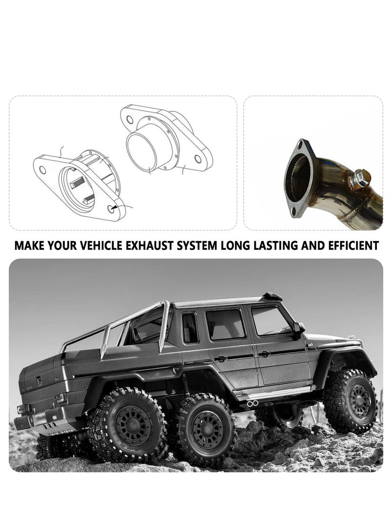 Excefore 2PCS Car Exhaust Gasket with 4PCS Exhaust Bolts,2-Bolt Exhaust Flange Gasket for Automotive Replacement Exhaust Manifold Gasket OEM#120-06310-0002,Premium Car Accessories(2.5 Inch) - Image 5