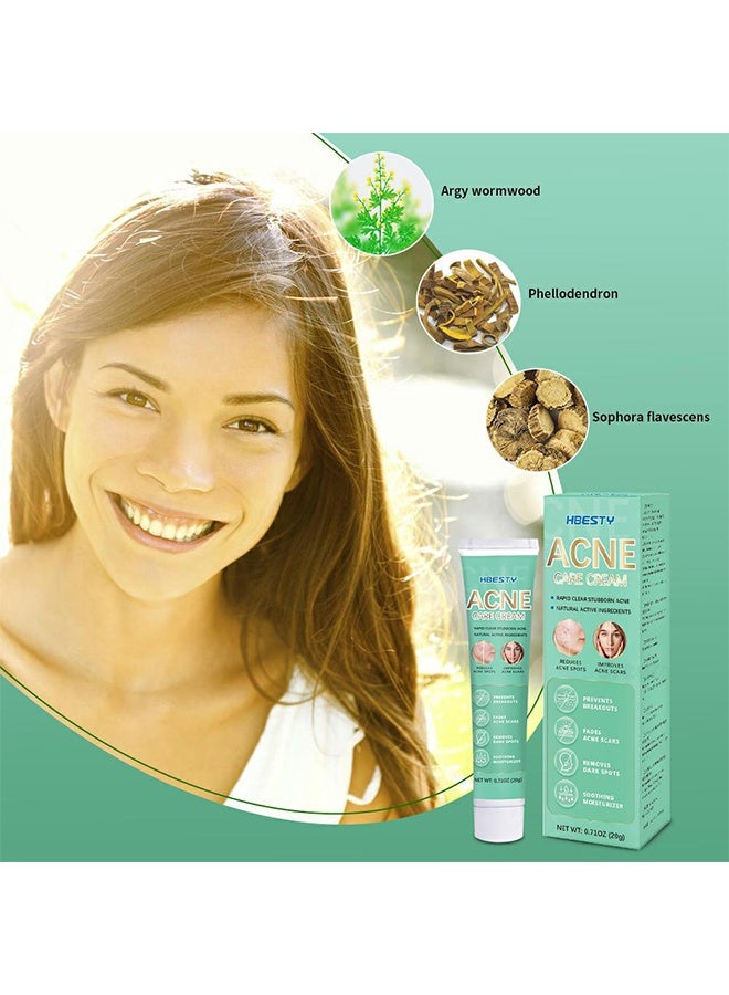 HBESTY Acne Care Cream，Acne Treatment Face Cream，Oil Control Anti Acne Facial Care ，Acne Spot ，Cystic Acne，Fungal Acne ，Face Acne Spot Treatment and Acne Scar Treatment Post Acne Marks Treatment，Pimple Remover， Acne Repair 20g - Image 2