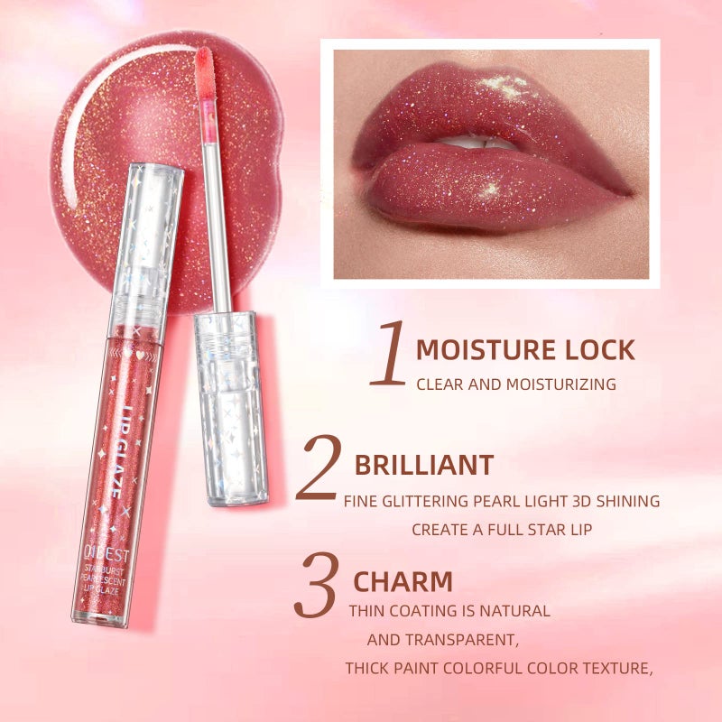 Aseawave Girls Lip Gloss, Shimmery Lip Glosses for Girls Teens & Women, | Syrupy gloss| Glossy Finish| Long-lasting| Moisturizing| Highlighting| Natural-beauty | Lip Glow Set - Image 3