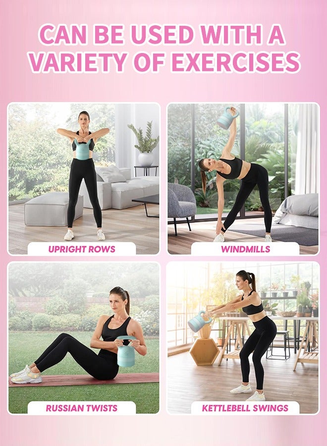 Uptyia Big clearance sale，Anti-Slip Grip Adjustable Weight for Strength Training & Home Workouts, Portable Fitness Kettlebell for Men, Women & Kids 6KG (Blue) - Image 3