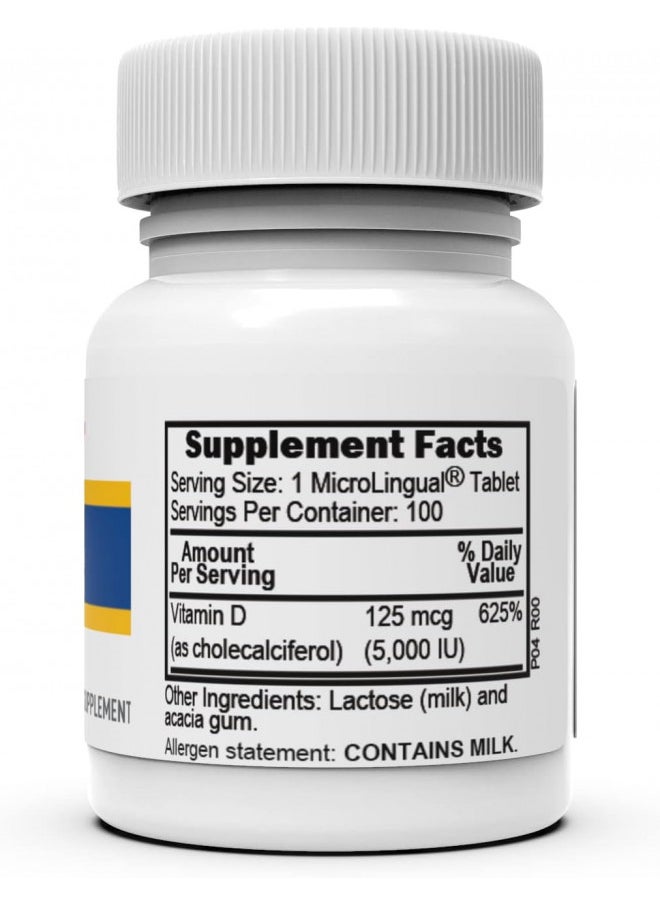 Superior Source Superior Source Vitamin D3 5000 IU, Under The Tongue Quick Dissolve MicroLingual Tablets, 100 Count, Promotes Strong Bones and Teeth, Immune Support, Healthy Muscle Function, Non-GMO  - Image 2
