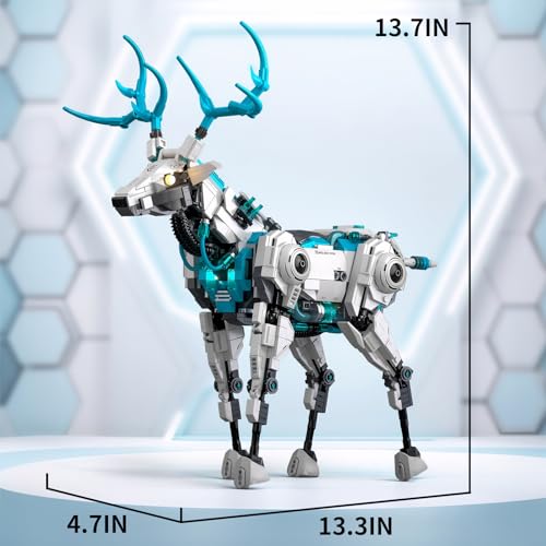 BNG Mechanical Deer Building Sets for AdultAnimal Collection Toy with Base for Home or Office DecorCreative Building Gift for Teens Boys and Girls 814 1566PCS - Image 5