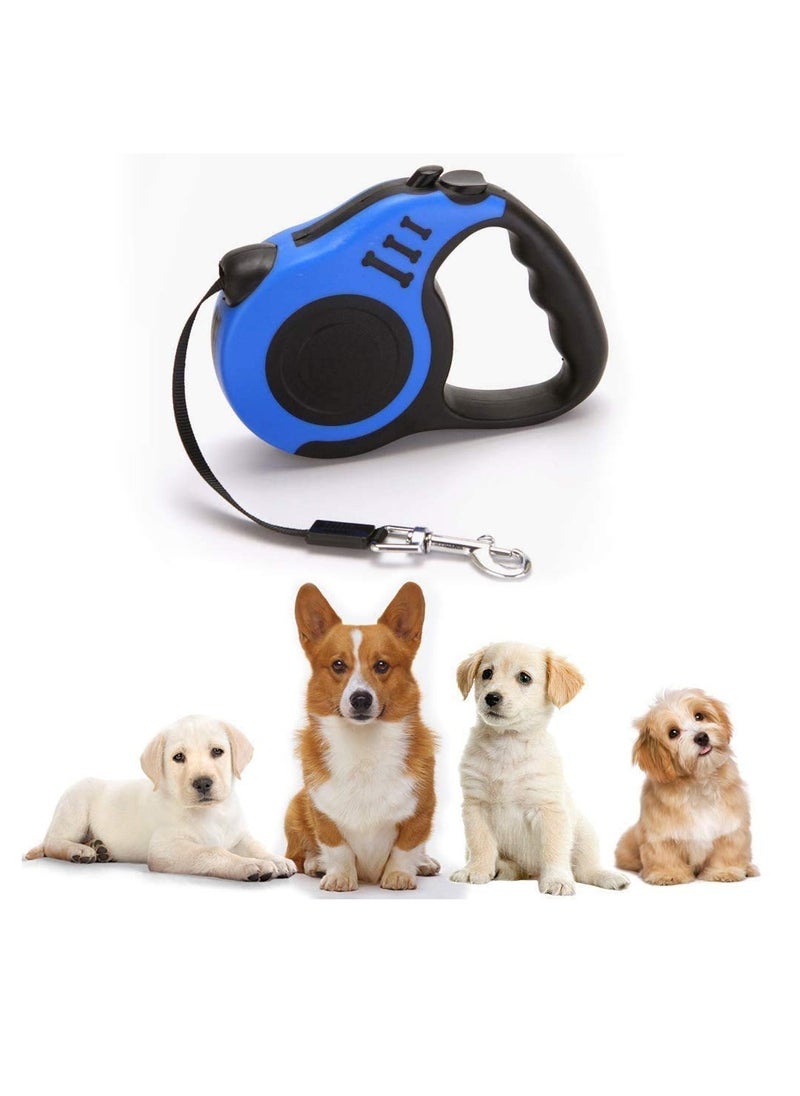 Excefore - ELECDON Retractable Dog Leash, Pet Walking Leash With Anti-slip Handle, Strong Nylon Tape, Tangle-free,One-handed One Button Lock & Release, Suitable For Small/Medium Dog Or Cat (10 ft) - Image 1