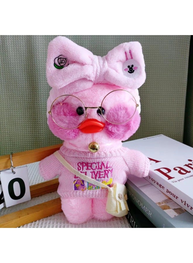 Plush Dolls Toys Figurines A Variety Styles Themes For Children's Playtime Fun-Color:Pink Duck Pink Rabbit Big Letter-Height:30cm - Image 1