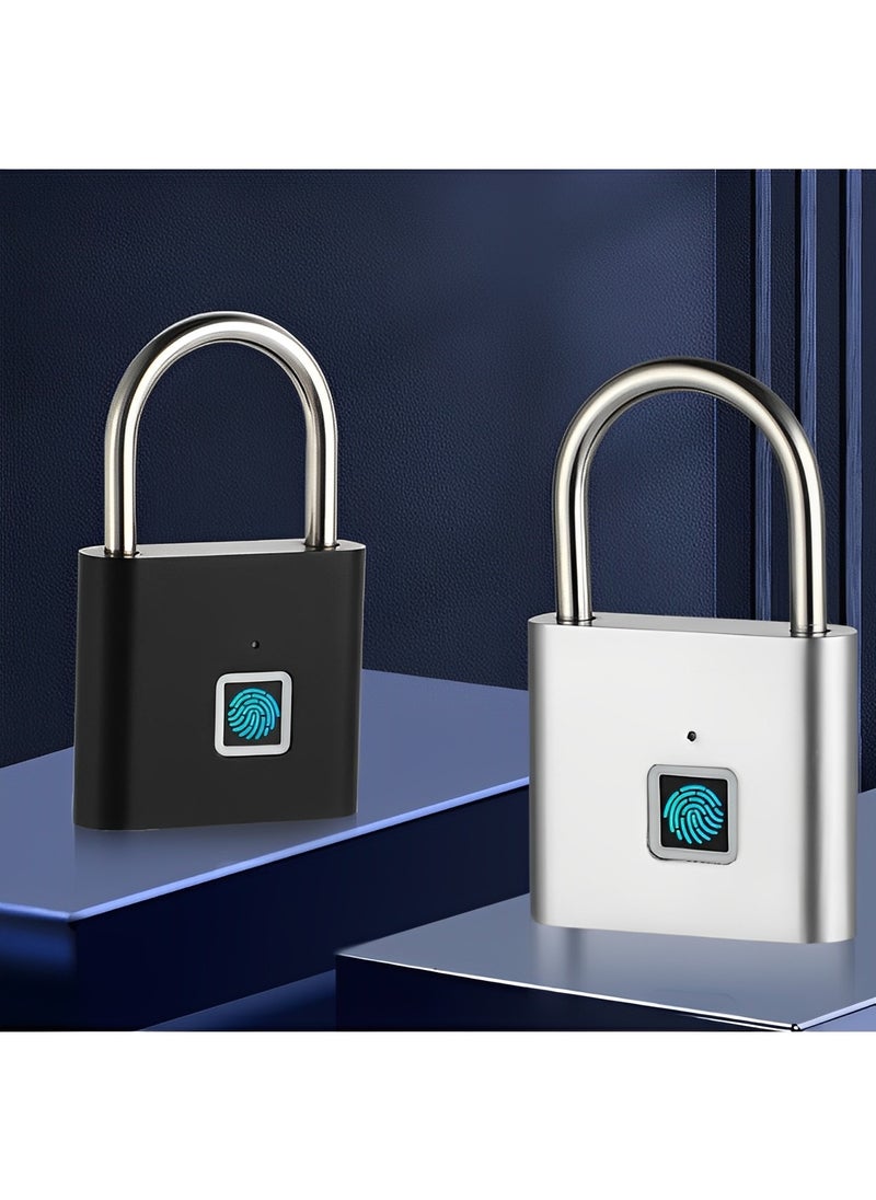 REOCLE Fingerprint Padlock Bluetooth Lock Smart Padlock with USB Rechargeable Biometric Metal Keyless Lock for Gym & Sports & Bike & School & Fence & Storage  - Image 2