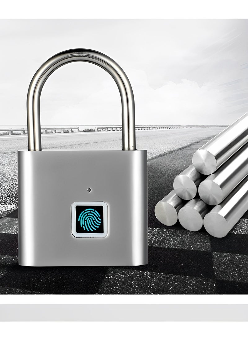 REOCLE Fingerprint Padlock Bluetooth Lock Smart Padlock with USB Rechargeable Biometric Metal Keyless Lock for Gym & Sports & Bike & School & Fence & Storage  - Image 3