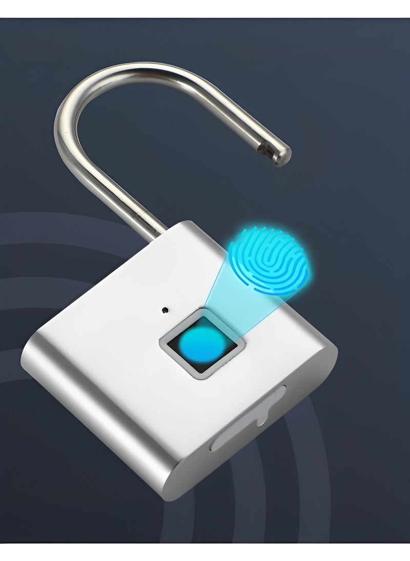 REOCLE Fingerprint Padlock Bluetooth Lock Smart Padlock with USB Rechargeable Biometric Metal Keyless Lock for Gym & Sports & Bike & School & Fence & Storage  - Image 5