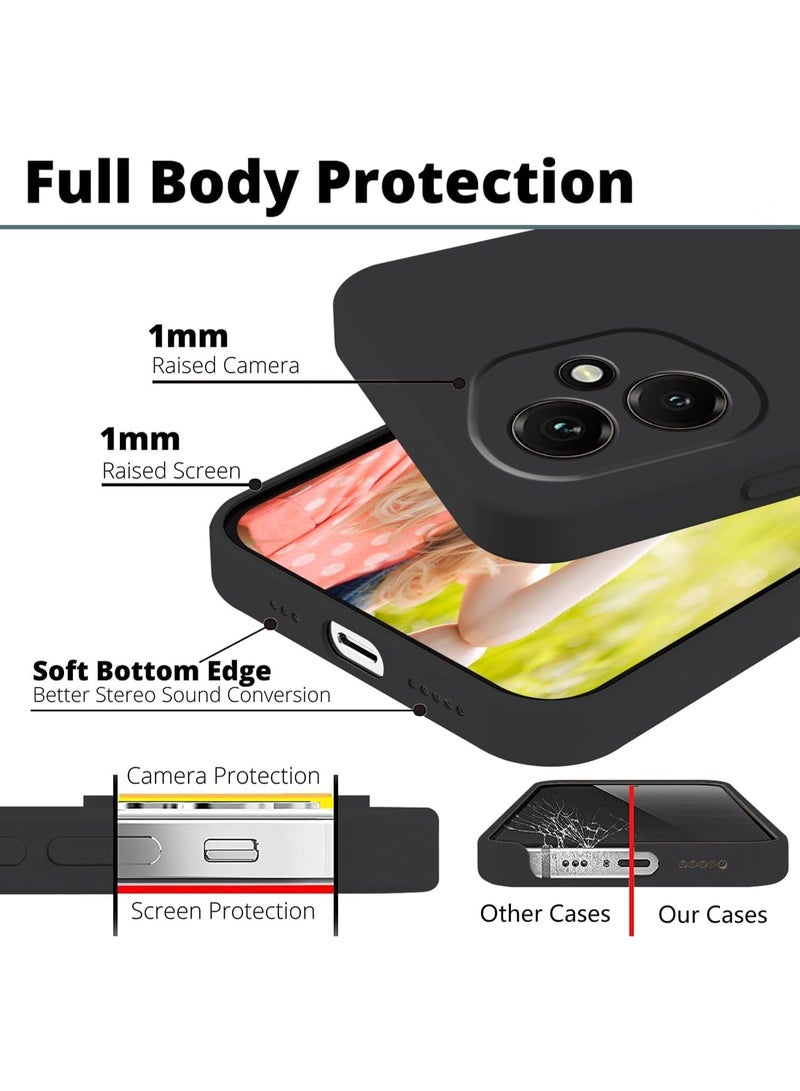 Case for Honor 400 Soft Silicone Case Shockproof Matte Finish Back Hard Shell Cover Inner Fabric Lining full Camera Protection Case - Image 4