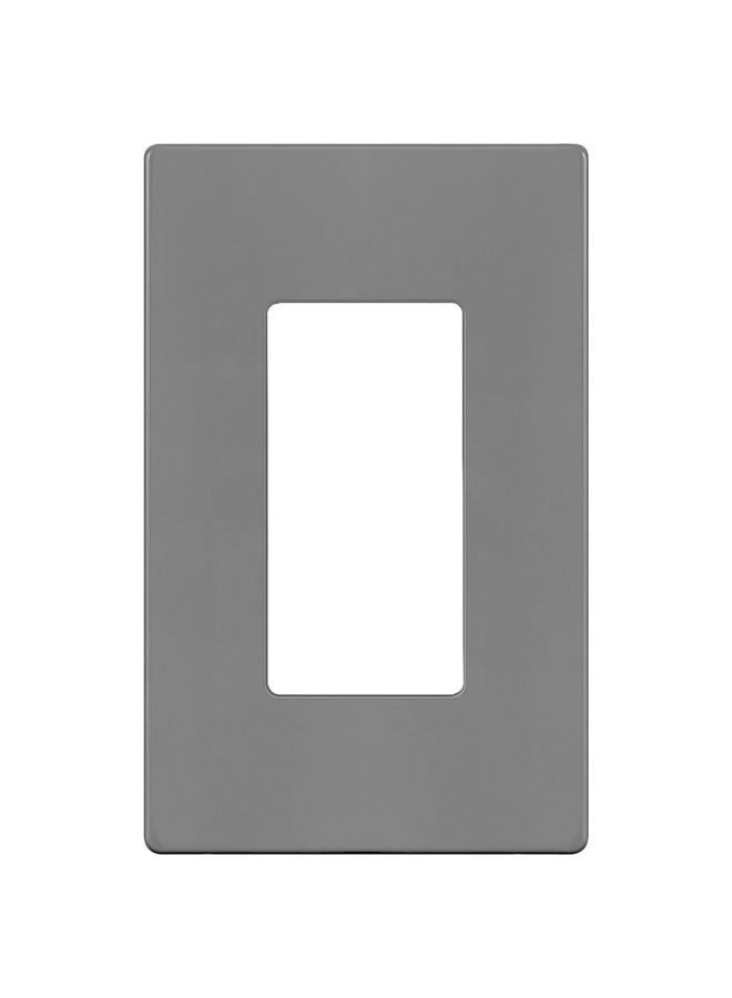 ENERLITES Elite Series Screwless Decorator Wall Plates Child Safe Outlet Cover, Size 1-Gang 4.68 Inches x 2.93 Inches, Unbreakable Polycarbonate Thermoplastic, SI8831-GY, Gray, UL Listed - Image 1