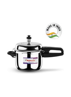 BUTTERFLY 3Liters Butterfly BL-3L Blue Line Stainless Steel Pressure Cooker With Locking Lid silver  - Image 2