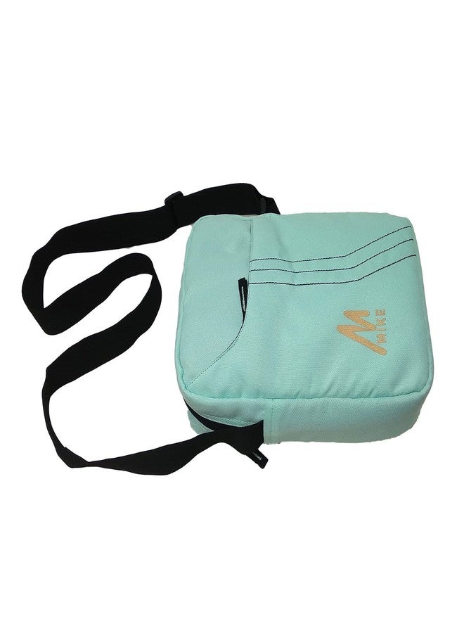 MIKE Solid Messenger Bag - Sea Green - Image 4