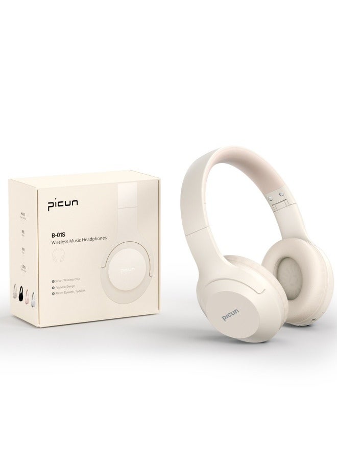 Picun Noise Cancelling Wireless Headphones, Over Ear Wireless Headphone, ANC Headphones, 46H Playtime, Hi-Res Audio, Suitable for Smartphone, PC, Tablets  - Image 1