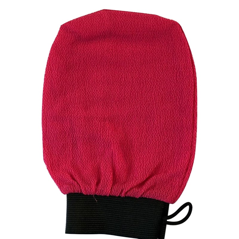 Body Exfoliator Rose Red Gentle Silicone Material Widened Design - Hanging Rope Design Back Scrubber for Hard-to-Reach Body Areas Home Cleaning - Image 1
