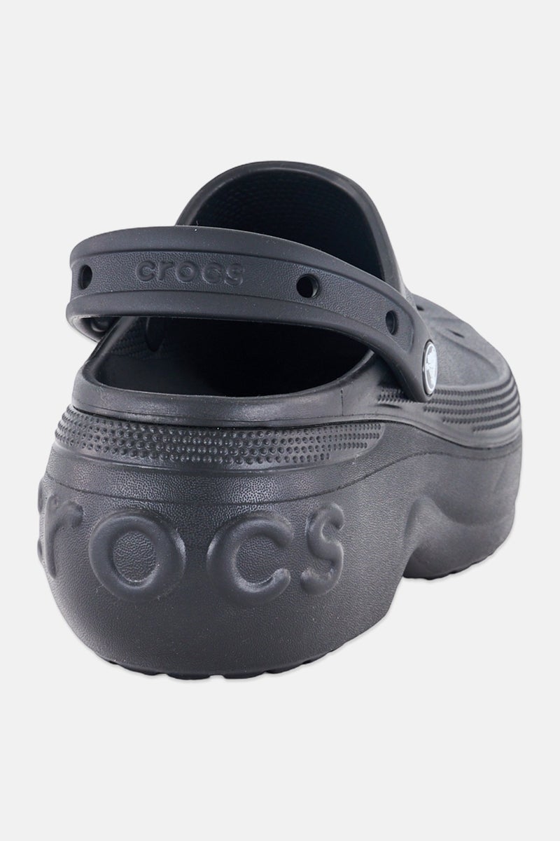 crocs Women Brand Logo Slingback Clogs, Black - Image 2