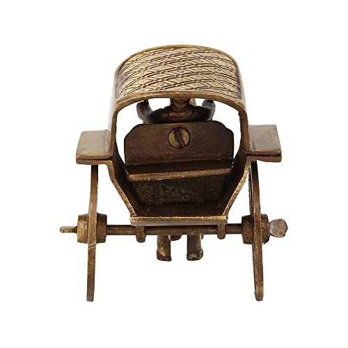 Branvir Antique Finish Brass Horse cart Figurines, Tanga Rath, Statue for Home Décor, Size - H- 2.5Inch, W- 5Inch, Weight - 288gm - Image 4