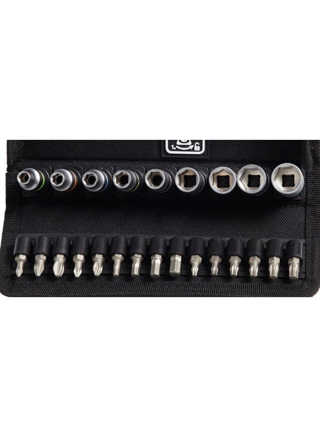 Wera 05004018001 | 8100 زايكلوب 1/4" مجموعة مفاتيح رافعة معدنية مع حقيبة أدوات - 28 قطعة - Image 5