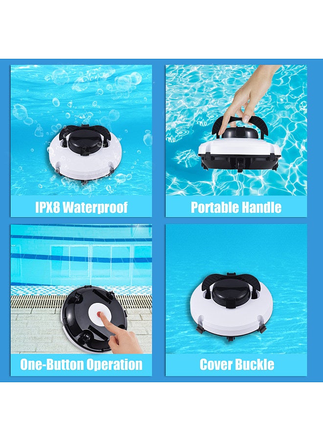 Generic Cordless Robotic Pool Cleaner IPX8 Waterproof Dual-Motor Strong Suction Self-Parking 120Mins Runtime Automatic Pool Vacuum for Above Ground In-Ground Swimming Pool Up to 1076 Sq.Ft  - Image 3