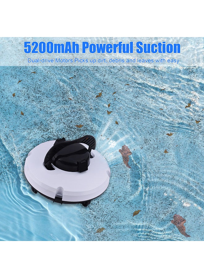 Generic Cordless Robotic Pool Cleaner IPX8 Waterproof Dual-Motor Strong Suction Self-Parking 120Mins Runtime Automatic Pool Vacuum for Above Ground In-Ground Swimming Pool Up to 1076 Sq.Ft  - Image 2